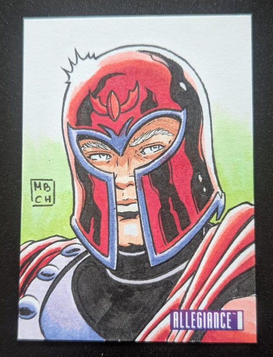 Marvel Allegiance Magneto 1 of 1 Original Sketch card