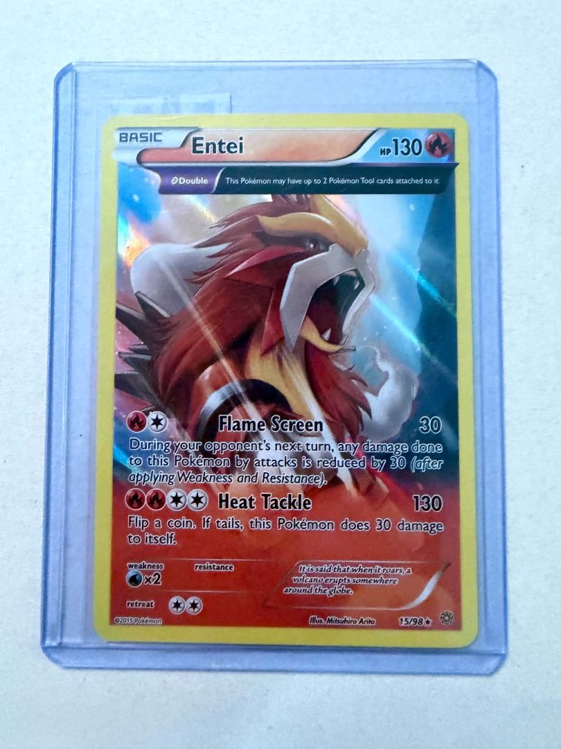 Entei 15/98 Holo Rare – Pokémon TCG Ancient Origins – 2015