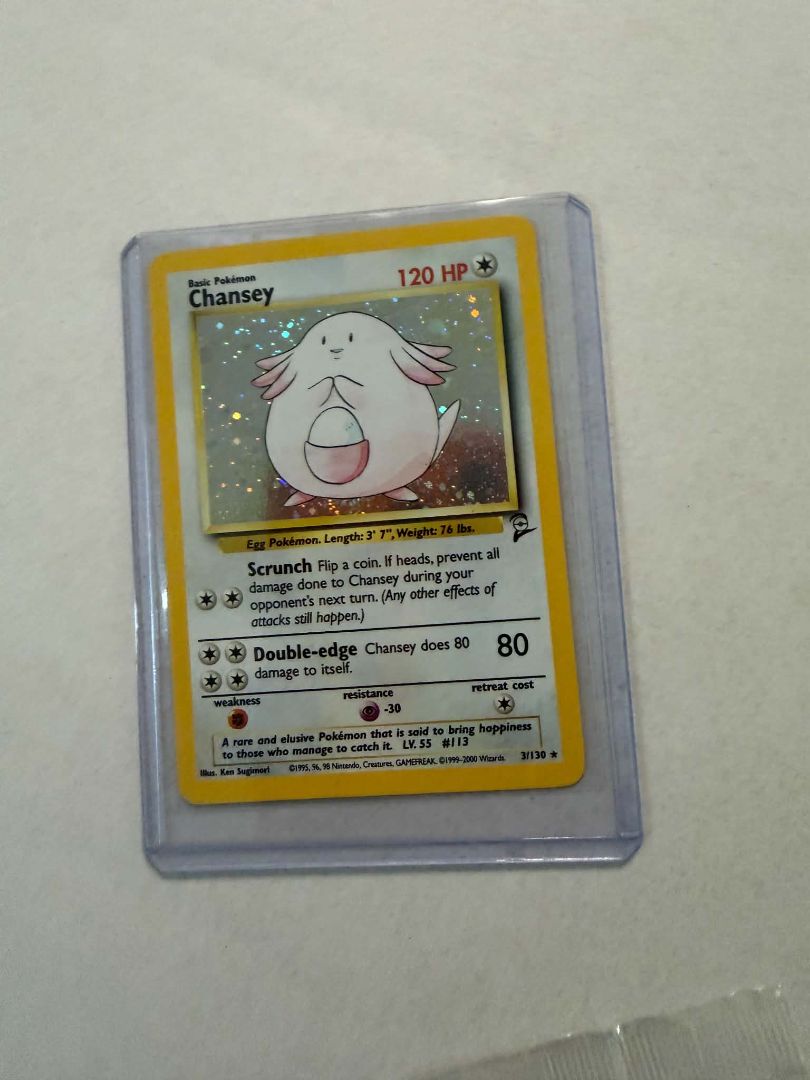 Chansey 3/130 Holo Rare – Pokémon TCG Base Set 2 | Vintage WOTC Card
