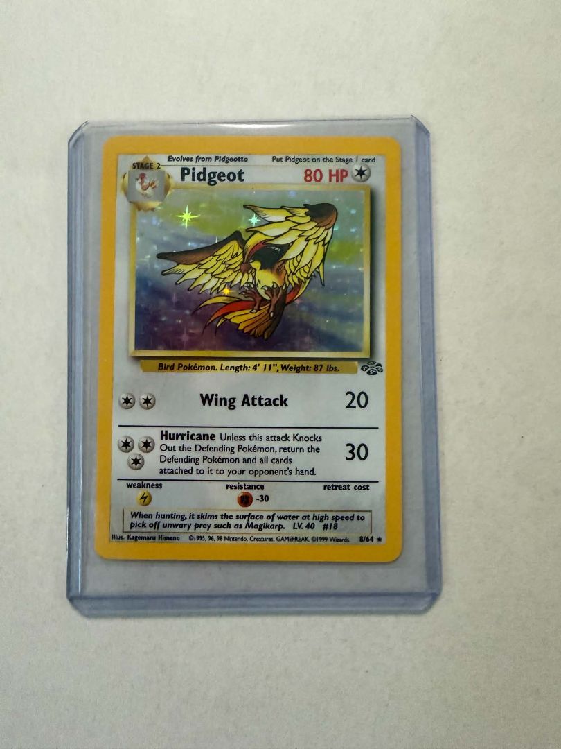 Pidgeot 8/64 Holo Rare – Pokémon TCG Jungle | Vintage 1999 WOTC Card
