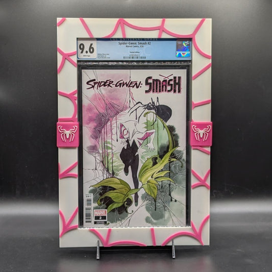 Spider-Gwen: Smash #2 CGC 9.6 Comic Book with Custom Frame- Peach Momoko Variant Cover