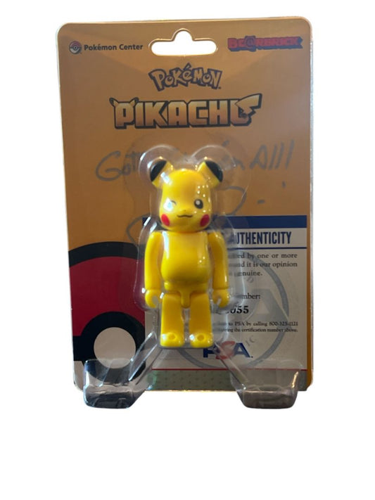 Bearbrick Pikachu Figure Autographed by JASON PAIGE