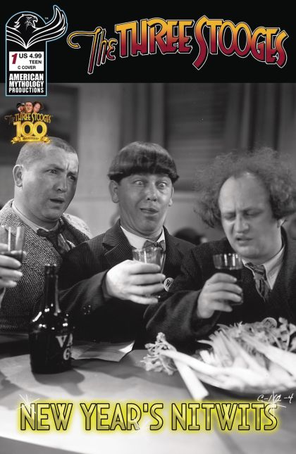 The Three Stooges: New Years Nitwits' #1C Photo B&W Variant
