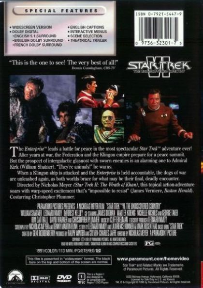 Star Trek VI: The Undiscovered Country (1991) - DVD