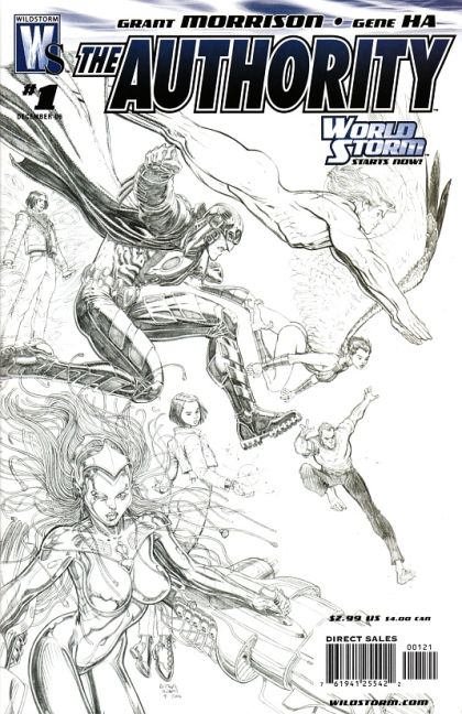 The Authority, Vol. 4 #1C Variant Sketch Cover