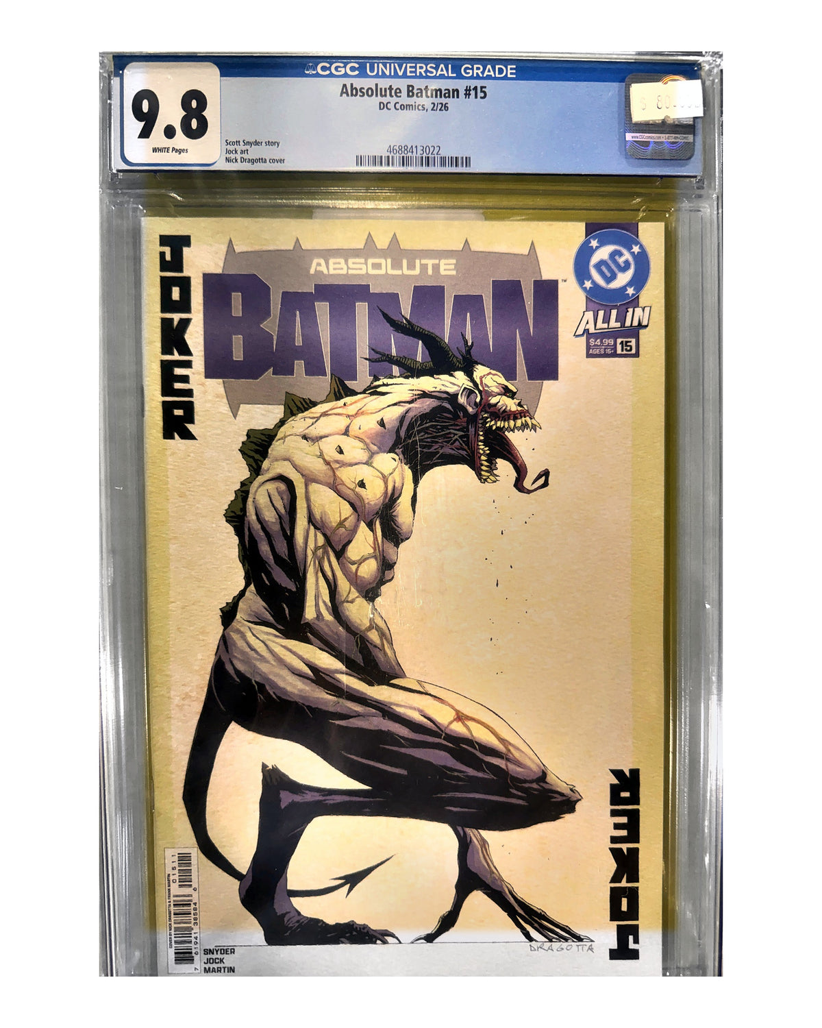 Absolute Batman #15 CGC 9.8 Cover A Dragotta