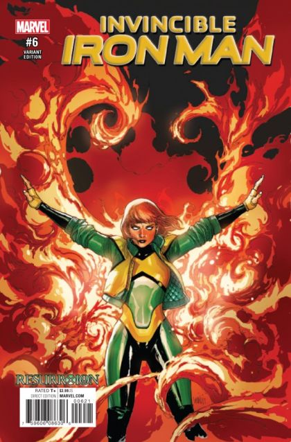 Invincible Iron Man, Vol. 3 #6B Variant Leinil Francis Yu Resurrxion Cover