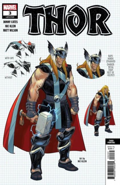 Thor, Vol. 6 #3E 3rd Printing Nic Klein