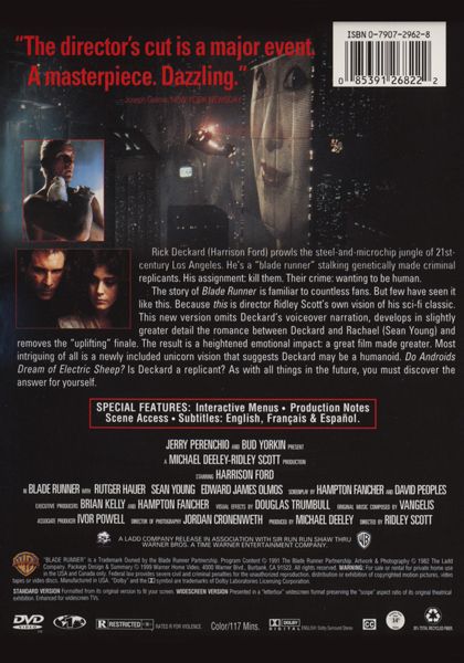 Blade Runner (1982) 1 Disc DVD The Director's Cut - DVD