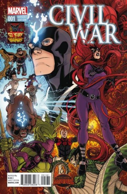 Civil War, Vol. 2 #1H Nick Bradshaw 1:50 Inhumans 50th Anniversary Cover