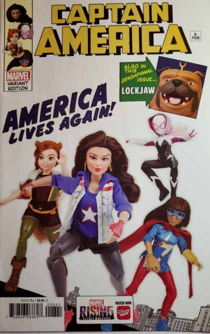 Captain America, Vol. 9 #6D Variant Marvel Rising Action Doll Homage Cover