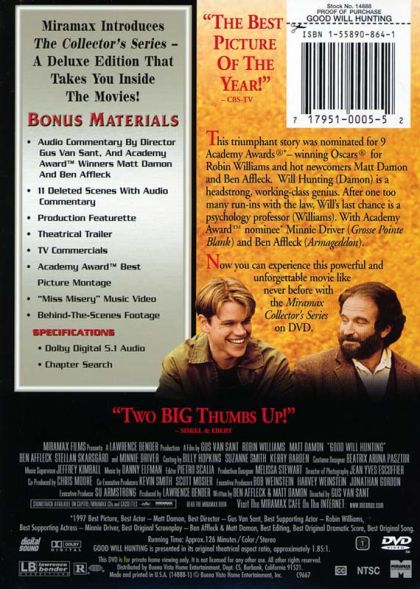 Good Will Hunting (1997) Miramax Collector's Series - DVD