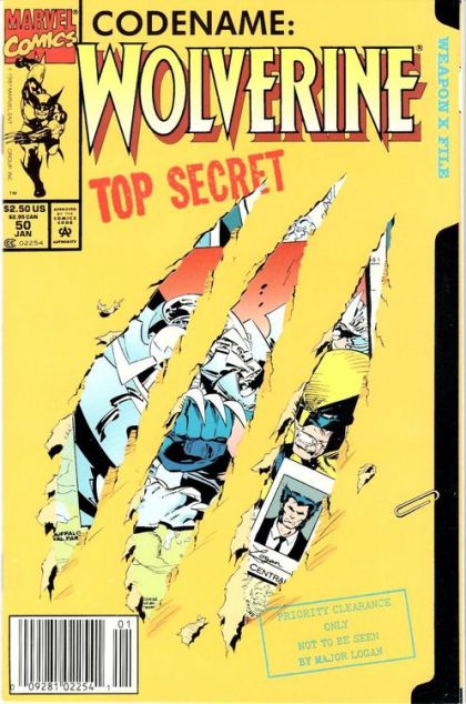 Wolverine, Vol. 2 #50B Die-Cut Comic (Newsstand)