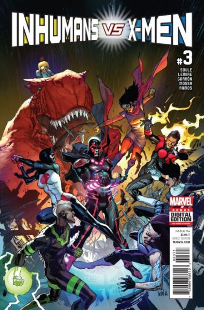 Inhumans vs. X-Men #3A Regular Leinil Francis Yu Cover