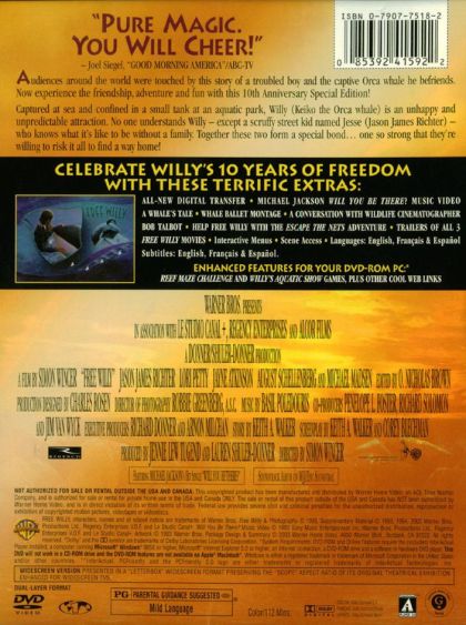 Free Willy (1993) Special Edition - DVD
