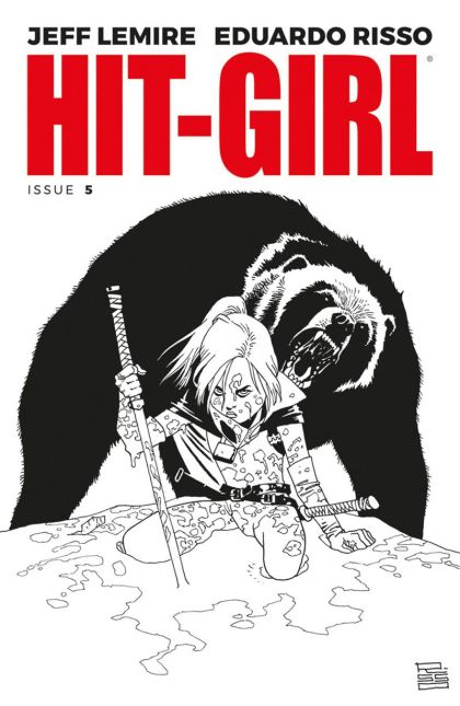 Hit-Girl, Vol. 2 #5B Variant Eduardo Risso Black & White Cover