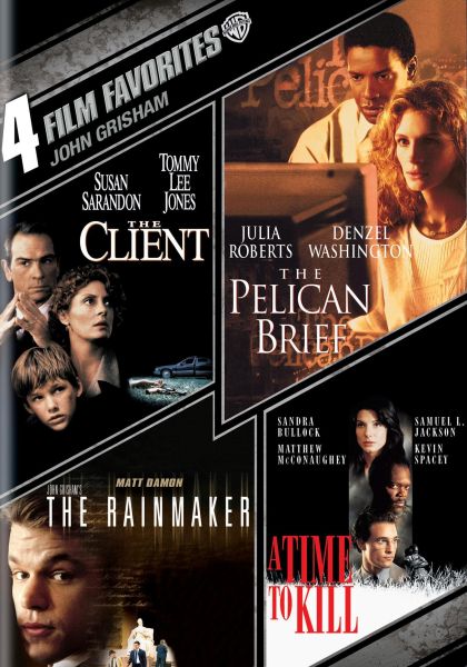 4 Film Favorites John Grisham: The Client / The Pelican Brief / The Rainmaker / A Time to Kill - DVD