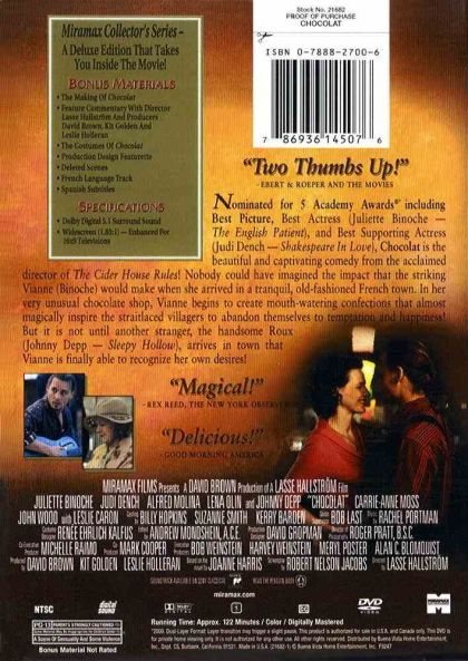 Chocolat (2000) Miramax Collector's Series - DVD