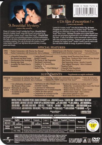 A Beautiful Mind (2001) The Two-Disc Awards Edition - DVD