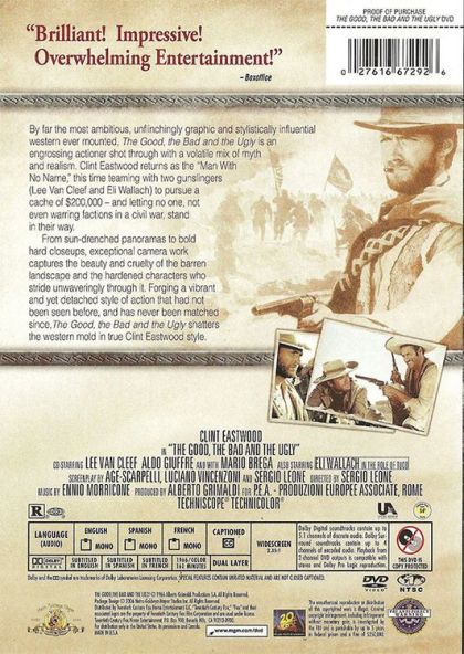 The Good, the Bad and the Ugly (1966) - DVD