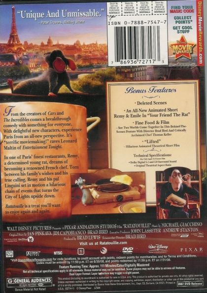 Ratatouille (2007) - DVD