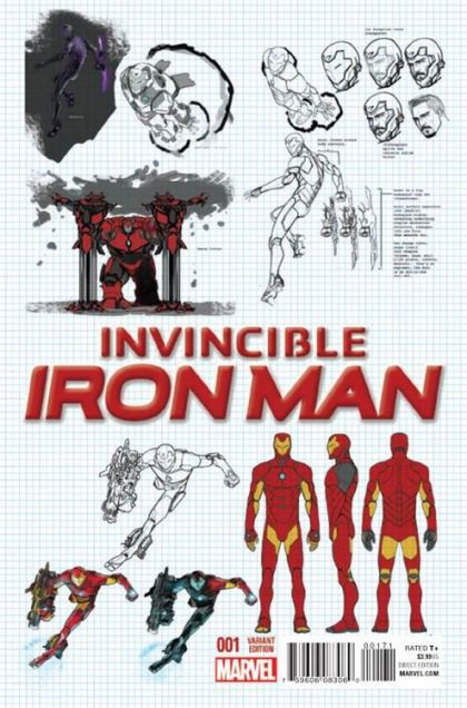 Invincible Iron Man, Vol. 2 #1G David Marquez Incentive Design Variant Cover