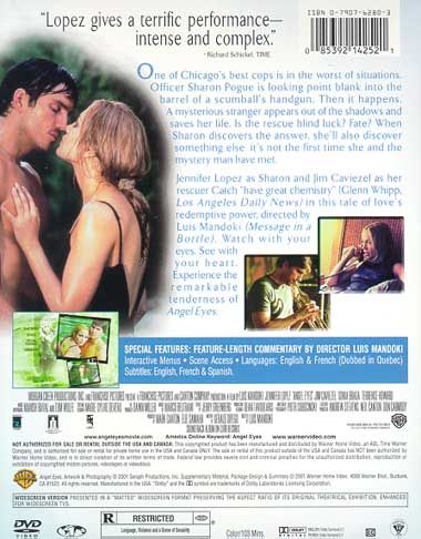 Angel Eyes (2001) Special Edition - DVD