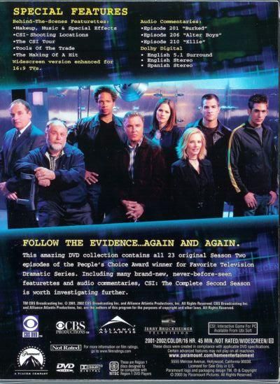 CSI: Crime Scene Investigation: Season 2 - DVD