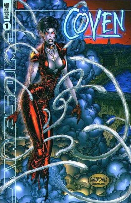 The Coven, Vol. 2 (1999) #1B Ian Churchill Red Outfit Variant Cover