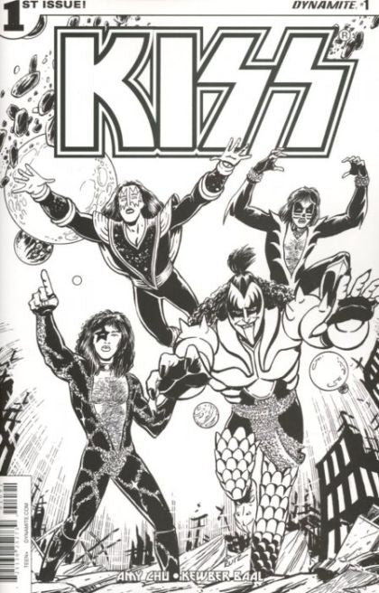 Kiss (Dynamite Entertainment) #1I Variant Fernando Ruiz Adult Coloring Book Cover