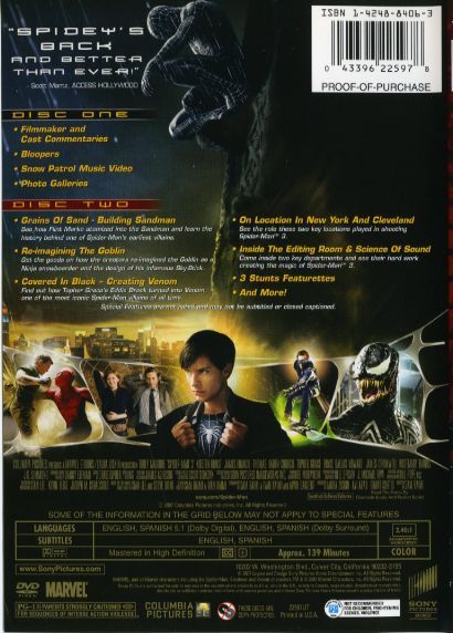 Spider-Man 3 (2007) Special Edition - DVD