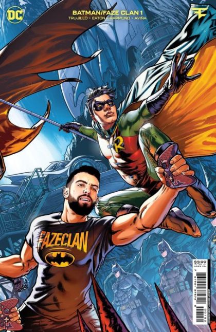 Batman / FaZe Clan #1E Jason Badower Connecting 4 Robin Cover