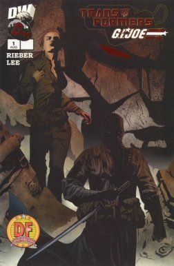 Transformers / G.I. Joe #1E Jae Lee DF Red Foil Cover 1/1500