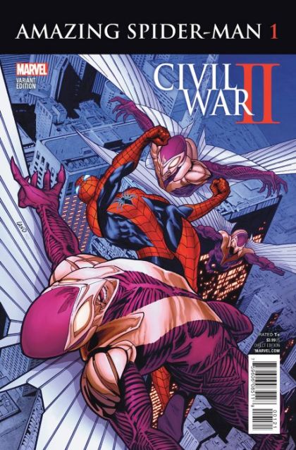 Civil War II: Amazing Spider-Man #1B Variant Travel Foreman Cover
