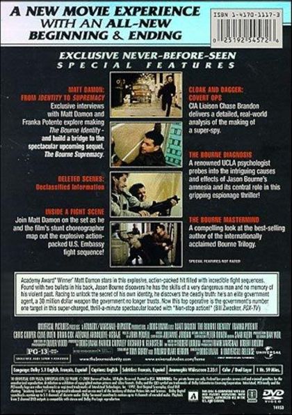 The Bourne Identity (2002) Extended Edition - DVD