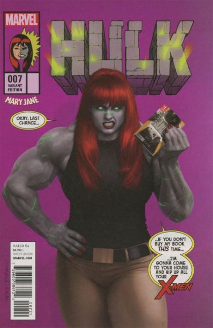 Hulk, Vol. 3 #7B Variant Rahzzah Mary Jane Cover