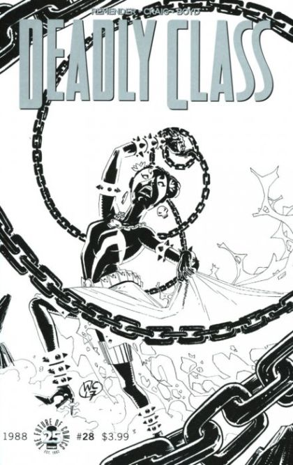 Deadly Class #28D Variant Wesley Craig Spawn Month Black & White Cover