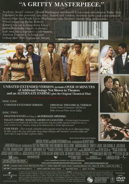 American Gangster (2007) 2-Disc Unrated Extended Edition - DVD