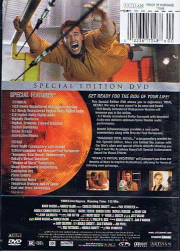 Total Recall (1990) Special Edition - DVD