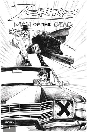 Zorro: Man of the Dead #1L Humberto Ramos B&W Variant