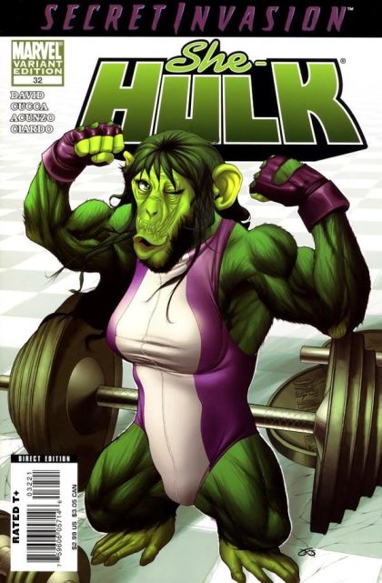 She-Hulk, Vol. 2 #32B Incentive Monkey Variant Cover