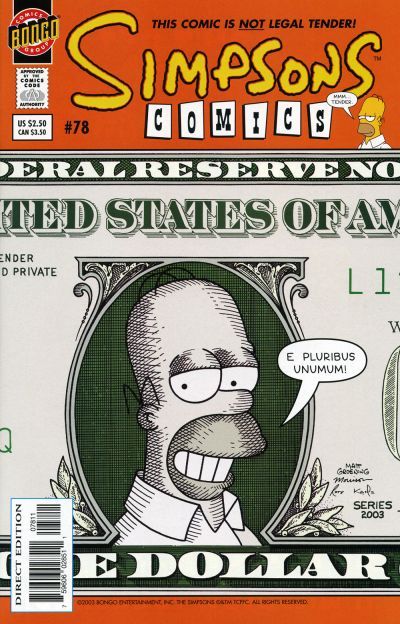 Simpsons Comics #78A Direct Edition