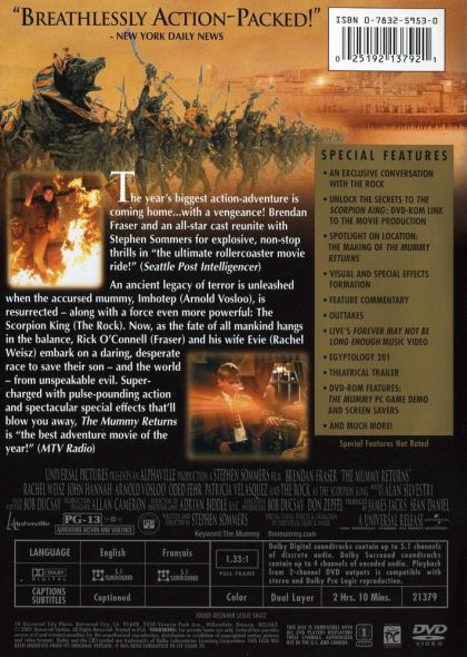 The Mummy Returns (2001) Collector's Edition - DVD