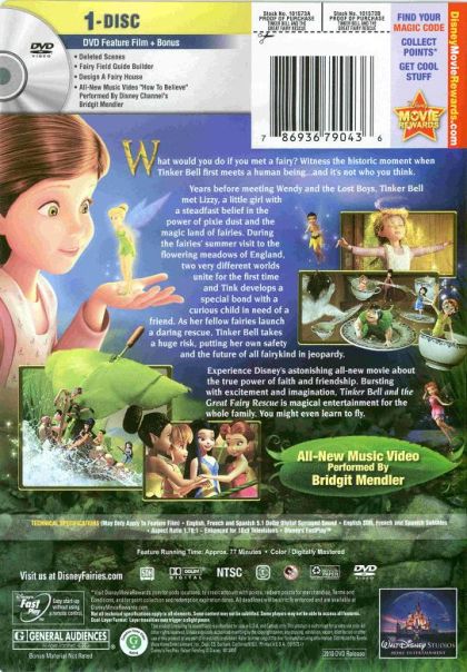 Tinker Bell and the Great Fairy Rescue (2010) - DVD