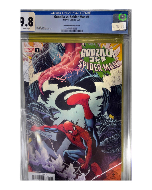 Godzilla vs. Spider-Man #1 Nick Bradshaw Venomized Godzilla Variant CGC 9.8