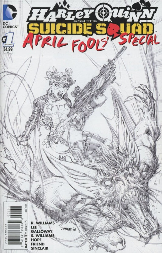 Harley Quinn and the Suicide Squad April Fool's Special #1 1:50 Jim Lee Sketch Variant