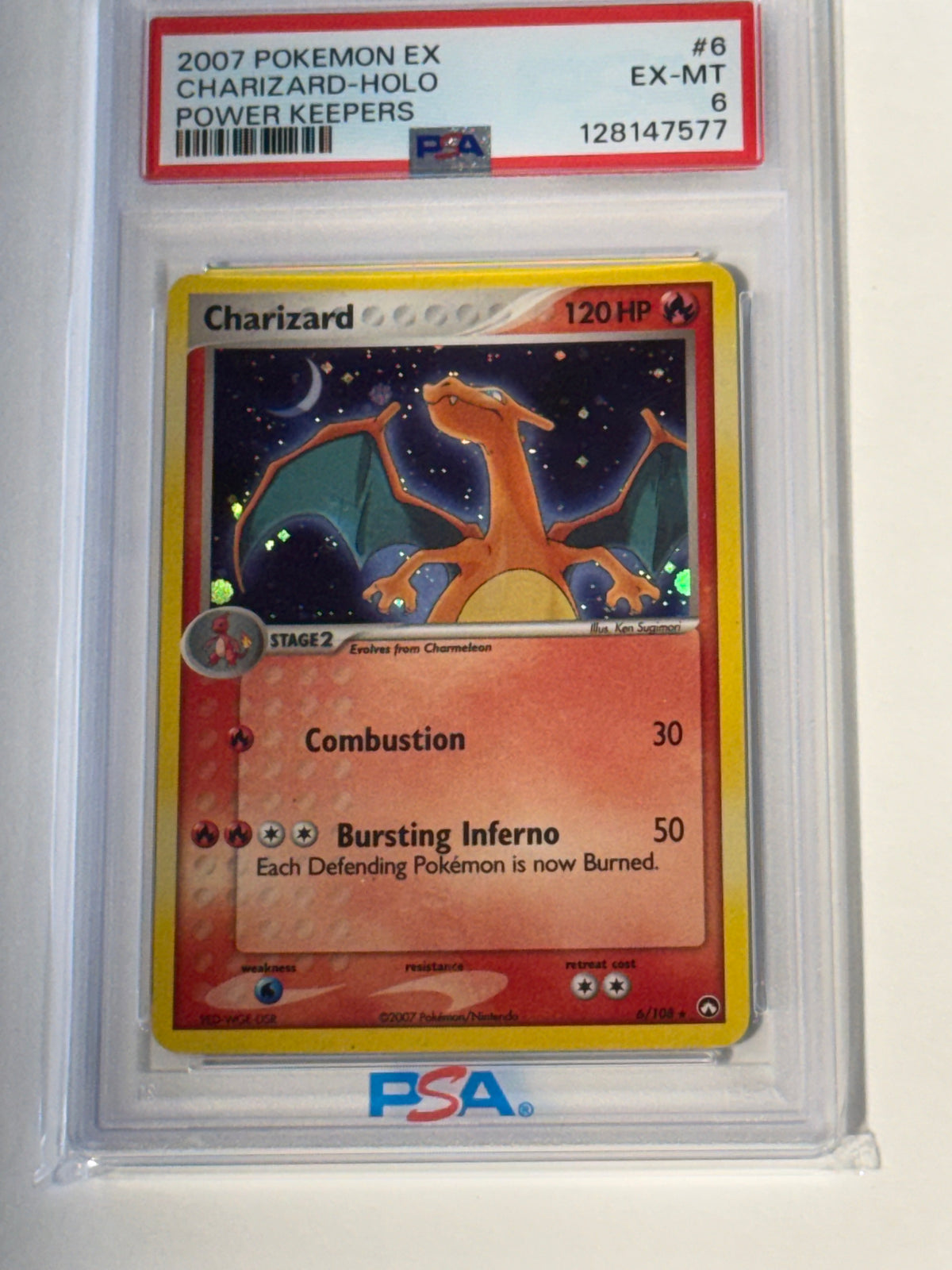 Charizard holo power keepers  - front
