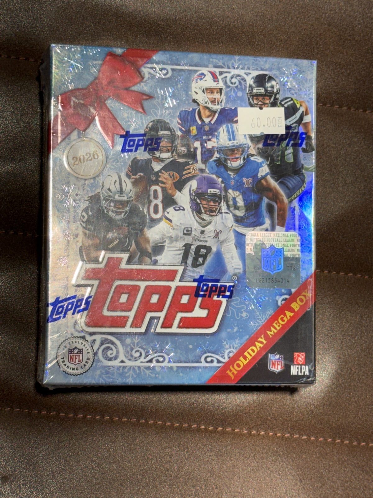 NFL topps holiday mega box  - front