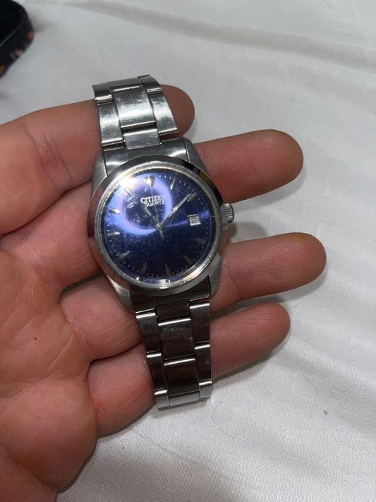 Citizen datejust blue dial watch