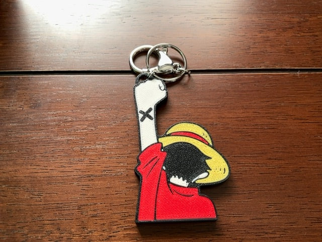Luffy One Piece X on wrist 3D Print - Lobster Clasp